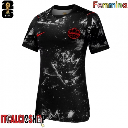 Canada Seconda Maglia Femmina Mondiali 2026 Manica Corta